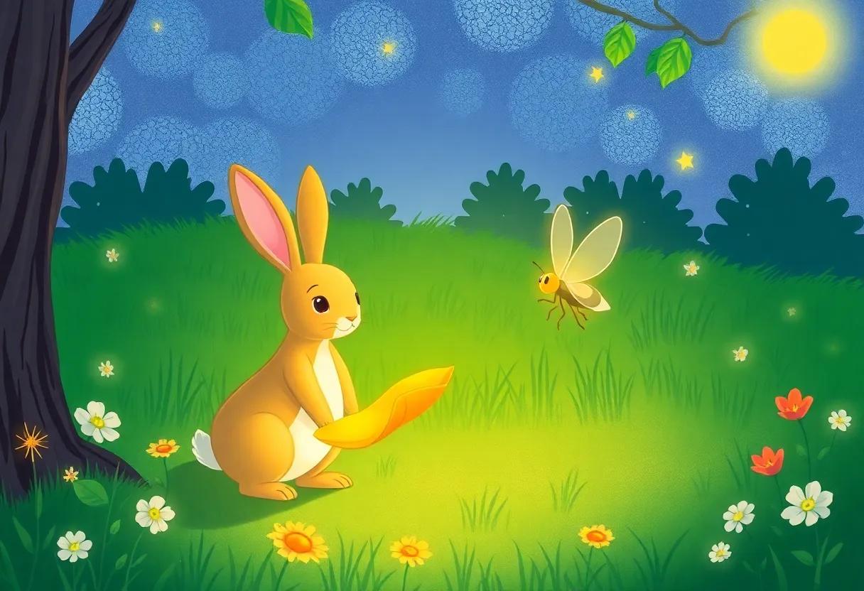 A Friendly Firefly Guiding the Way to Secret Treasures