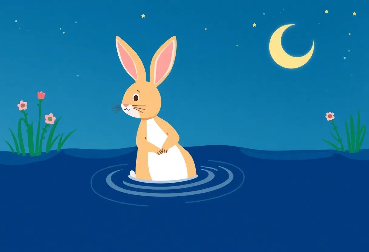 The First Tentative Steps into the Cool Night Pond