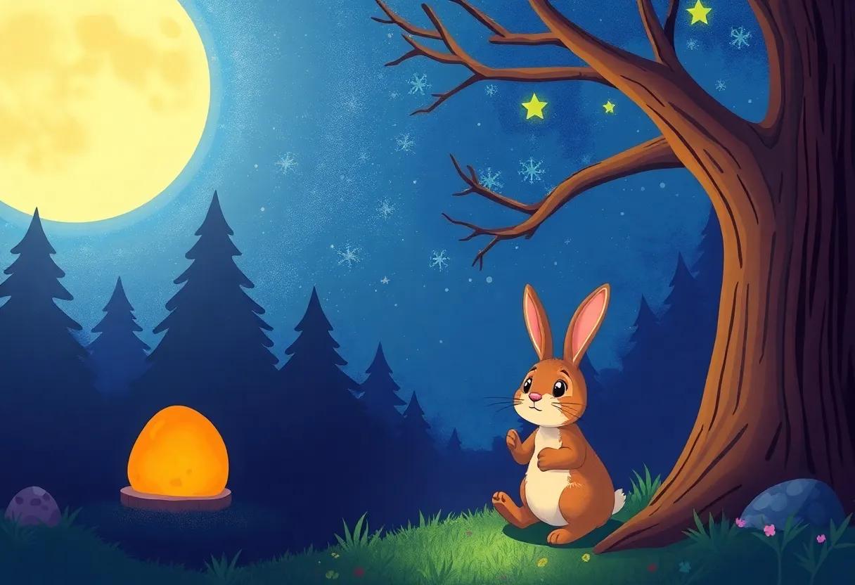The enchanted forest sparkles ⁣under the silver moon