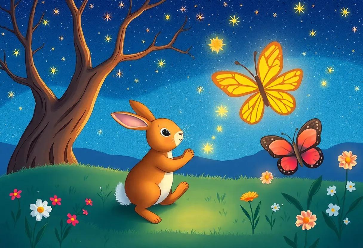 Rusty's Encounter with the Shimmering Night Butterflies
