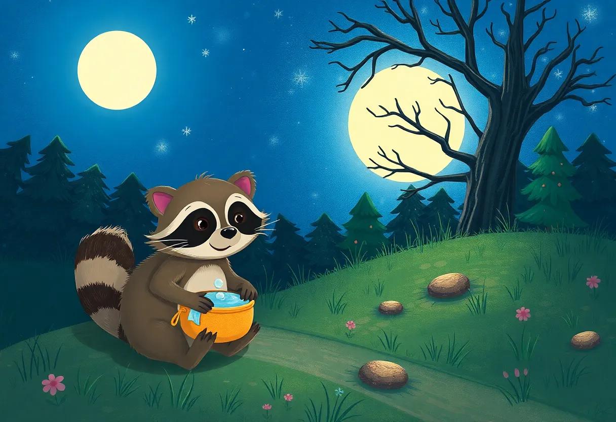 The Magical Glow of the Moon Guiding Rusty's Path