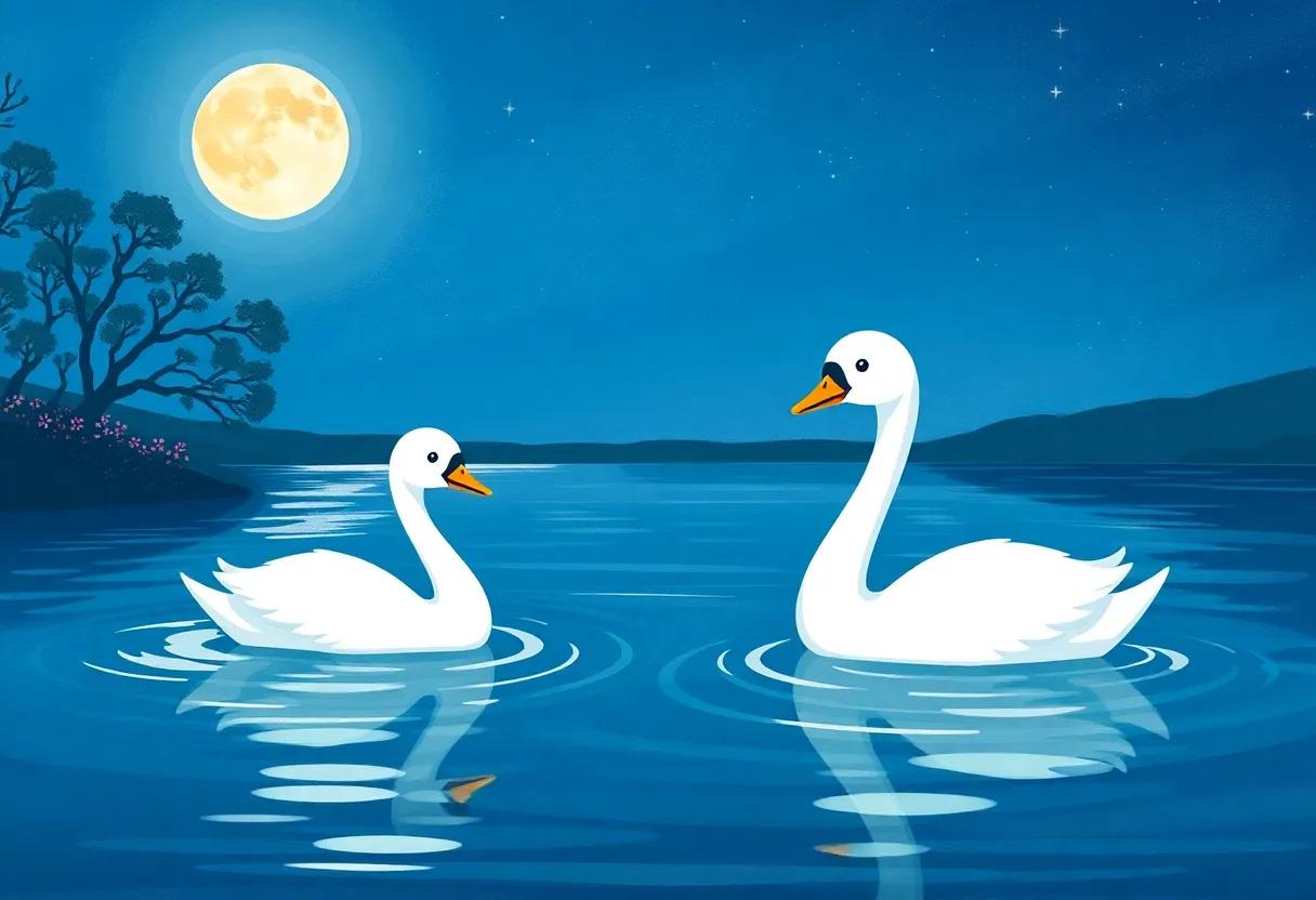 Sally Swan's First Night⁣ at ⁤the Moonlit ​Lakeside