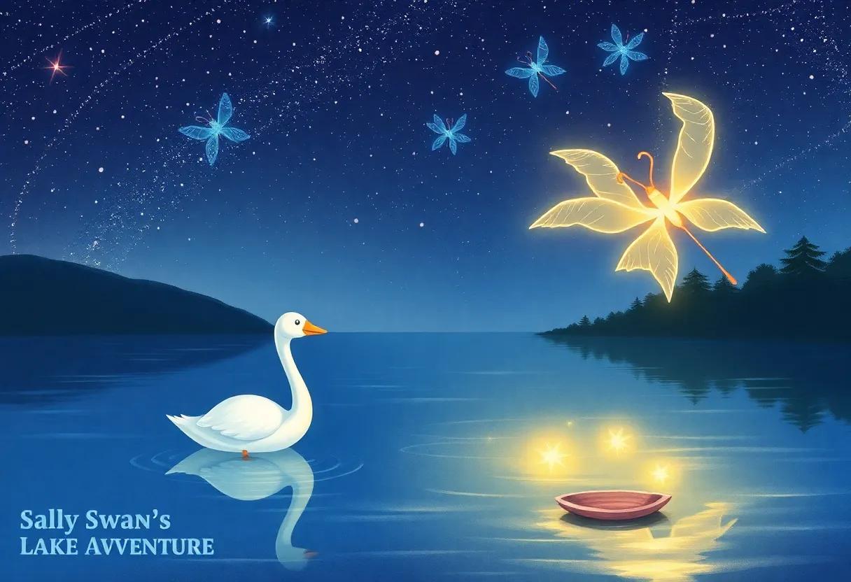 Dancing with Glowing Dragonflies under the Stardust Sky