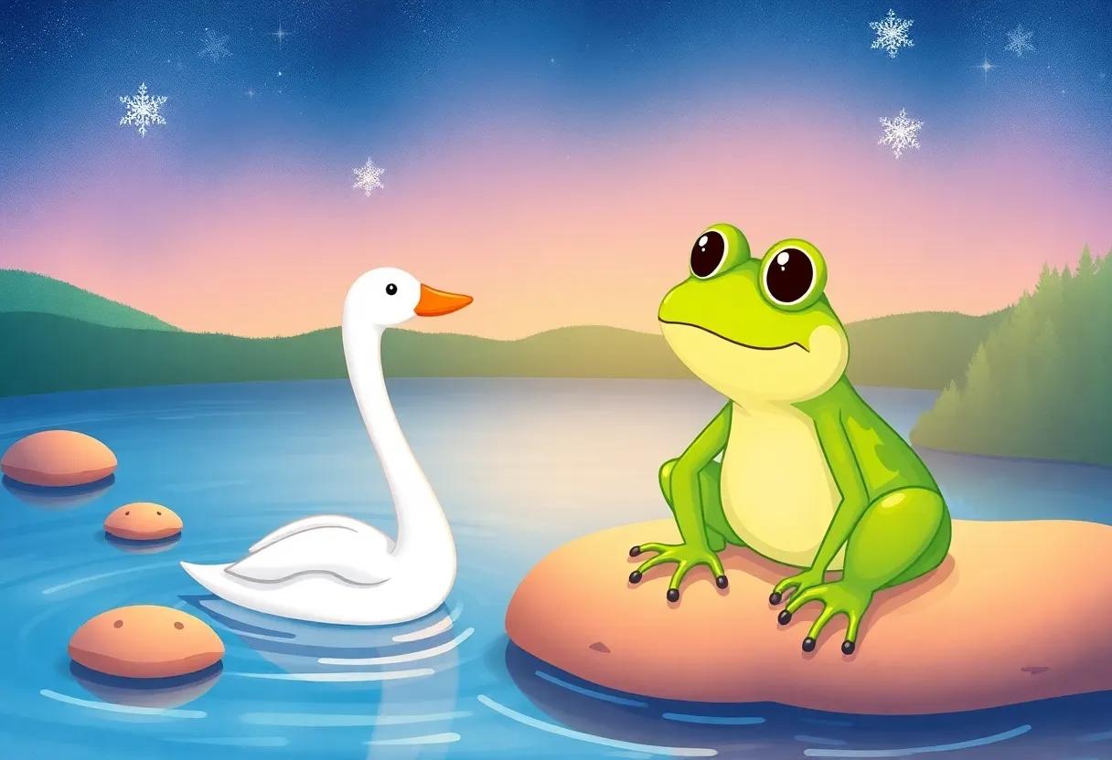 meeting the Friendly Frog with a Shimmering Crown