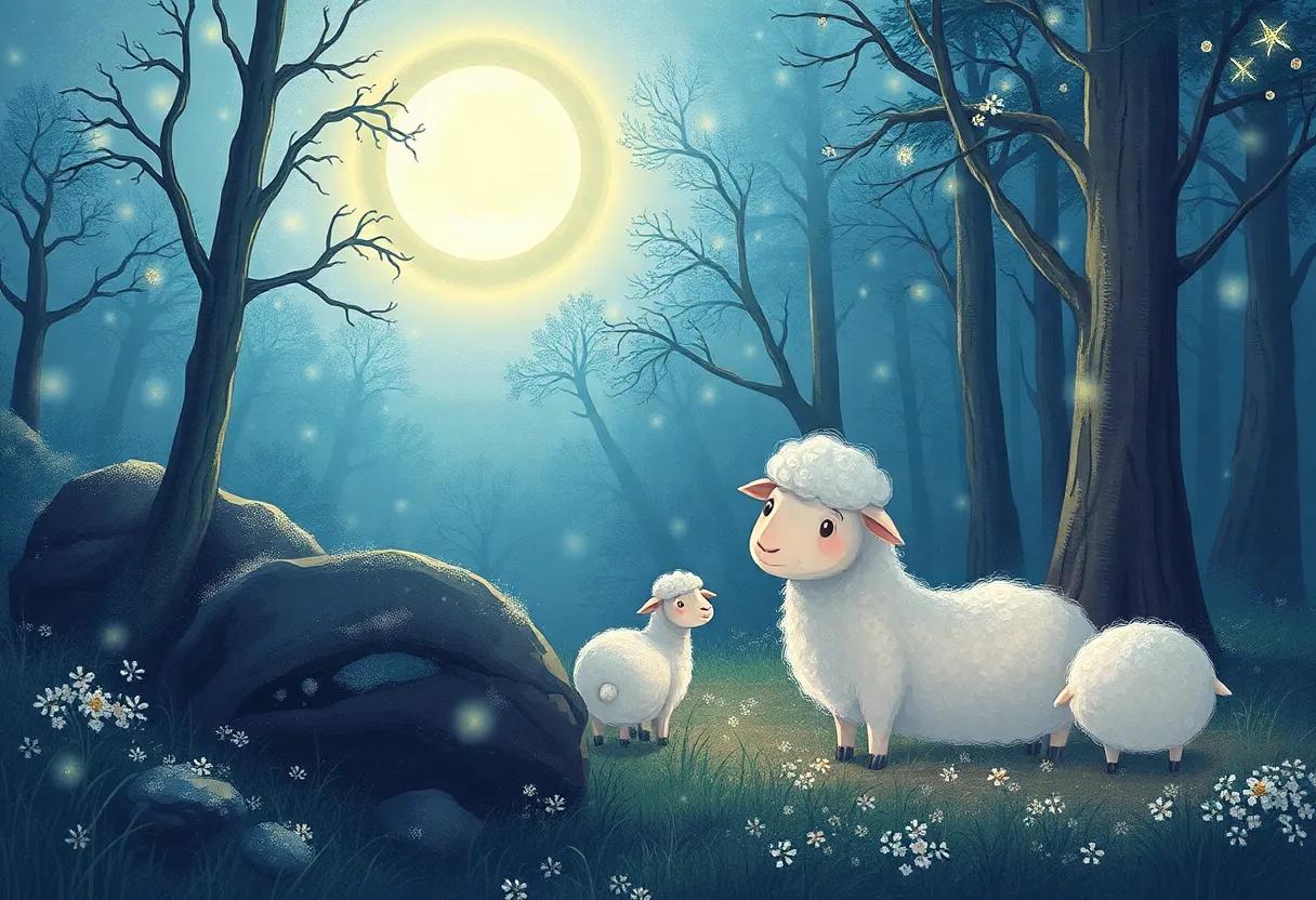 The Enchanted forest Bathed in Silver Glow