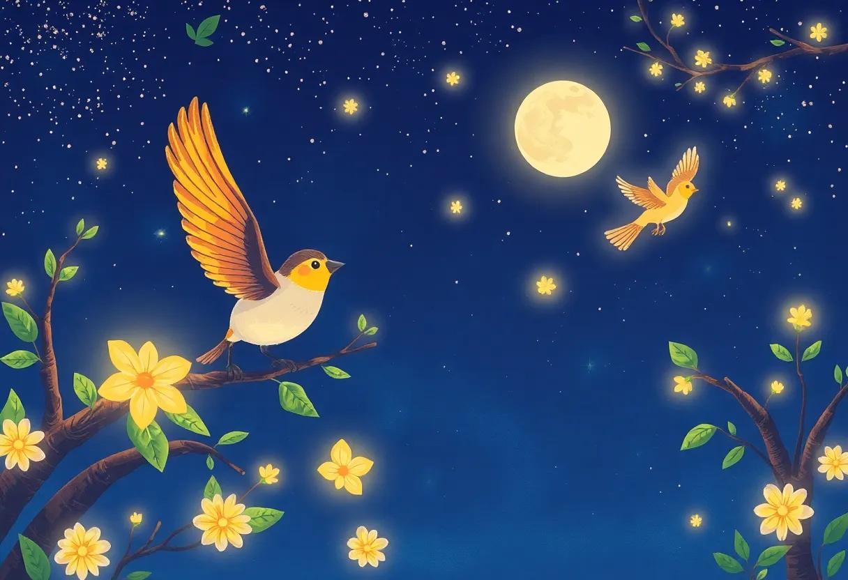 Dancing Fireflies Guide a Mystical Tune