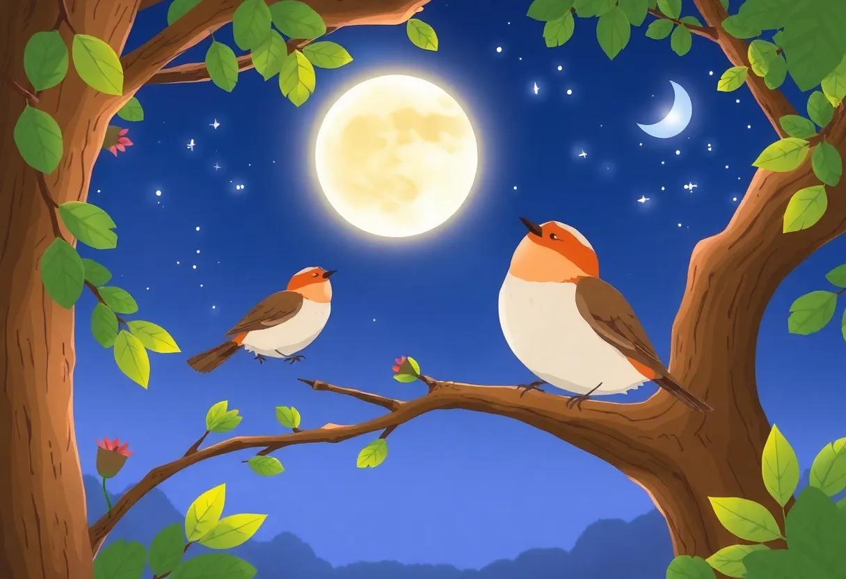 The Sparrow's Evening Song Awakens the night