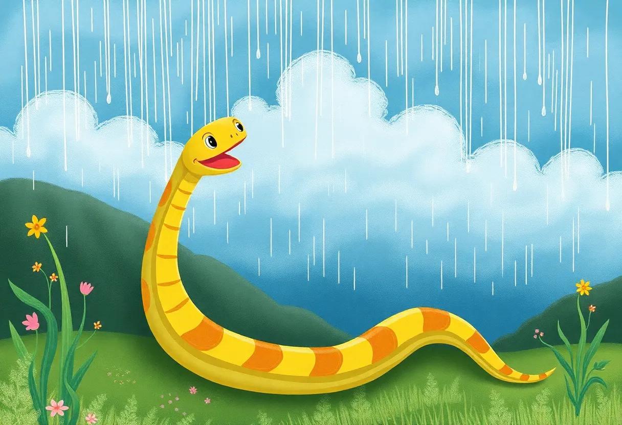 A Shimmering Dance Beneath the Cloudy Sky