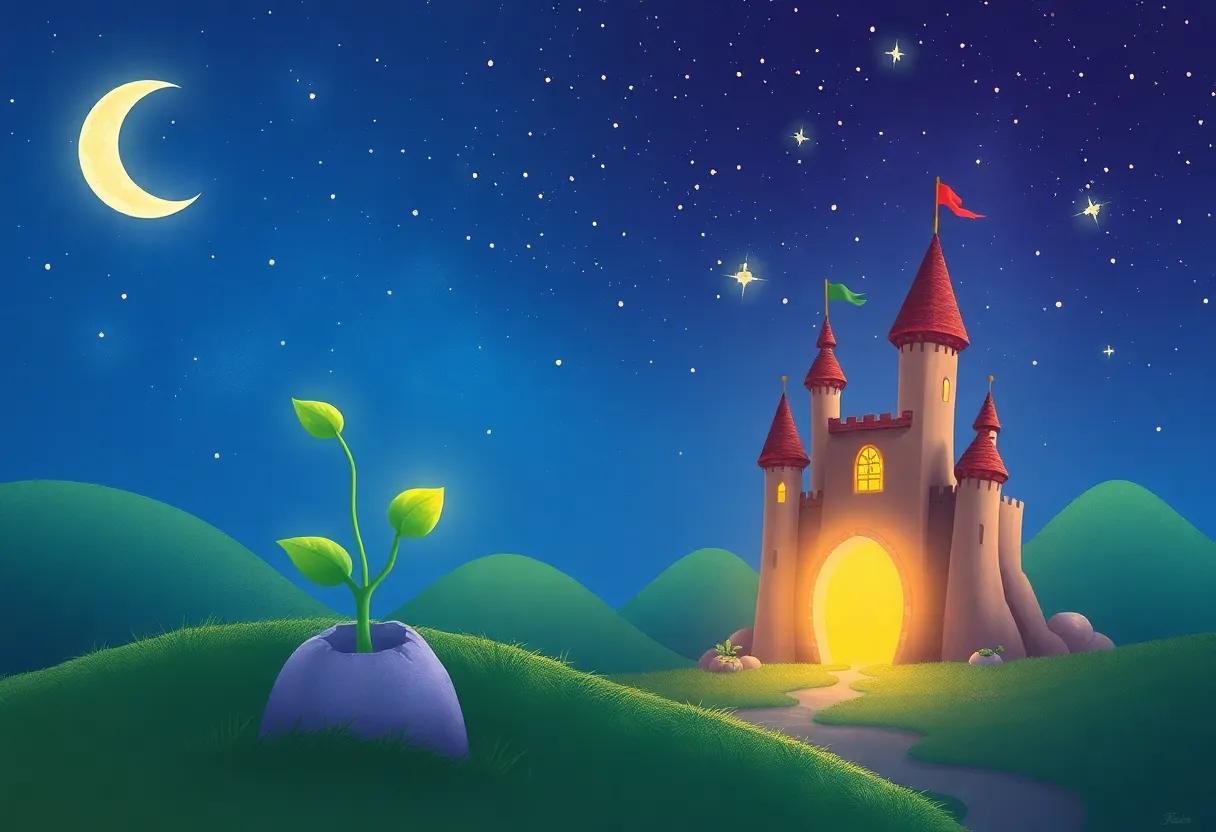 The Sprout's Glow Illuminates the Night Sky