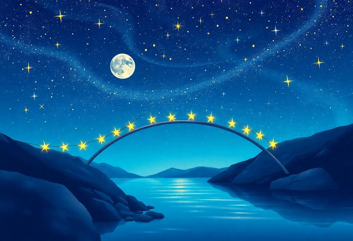 The Night Sky⁣ painting Stories on the Bridge