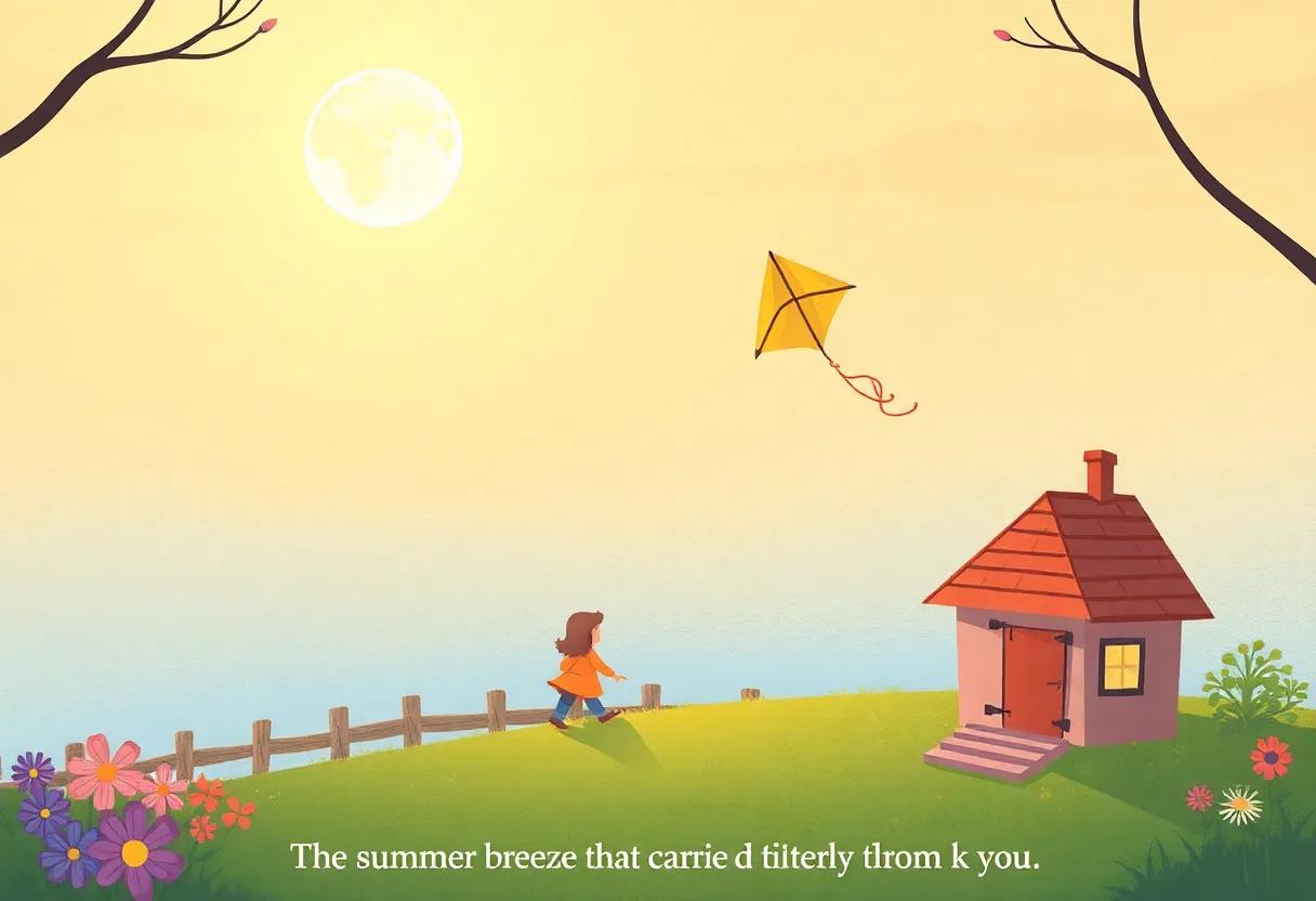 The Breeze Carries the Kite Safely Back Home