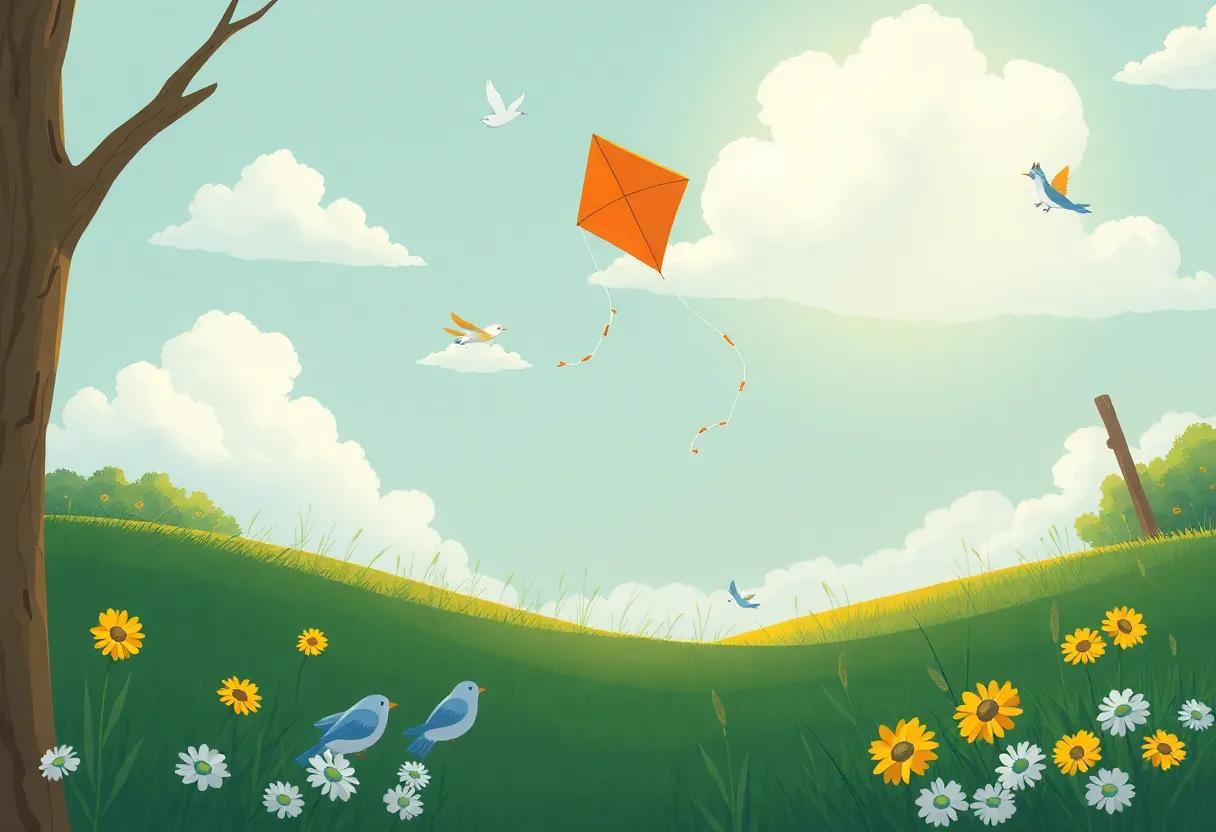 Lifted Into the Sky on a Playful gust