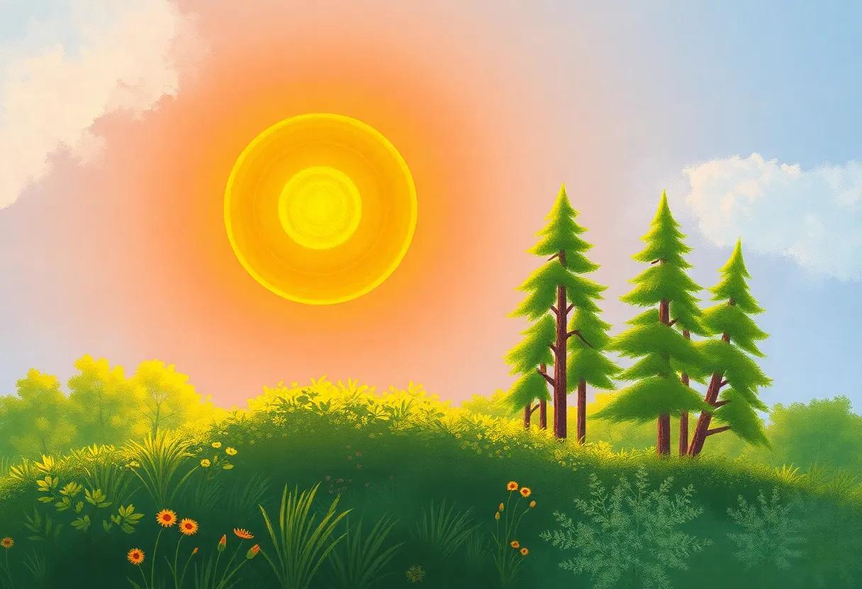 The First Morning Rays That Awoke the Forest