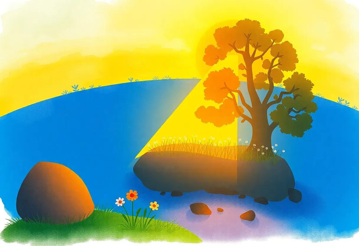 A Hidden Meadow illuminated by Golden Light