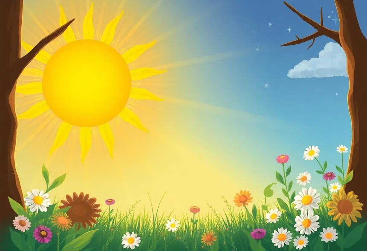 How the Sun's Warmth Encouraged Flowers to Bloom