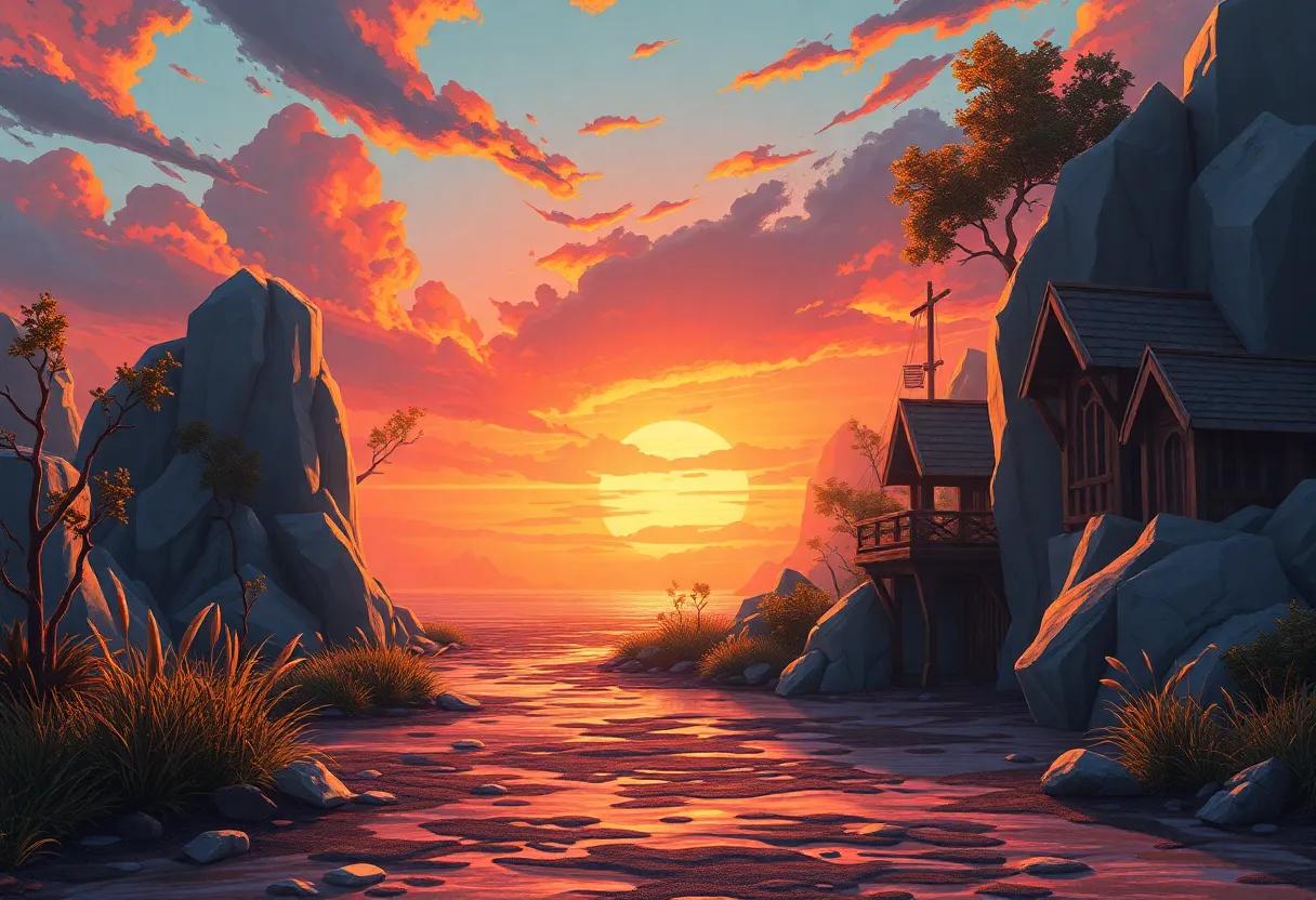 Examining the Vivid Worldbuilding and Enchanting Settings That Bring Erin Hunter's Sunset to Life in Rich Detail