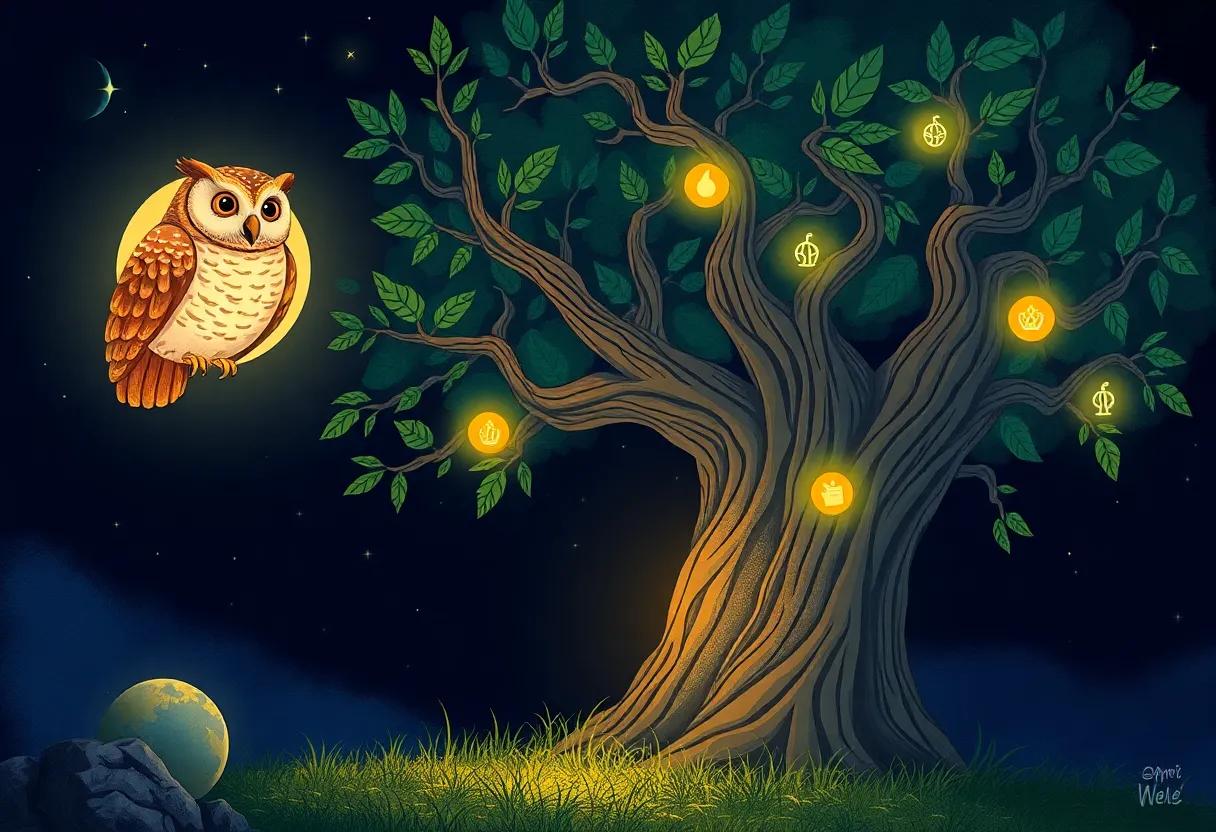 Mystical Symbols Glowing‌ in the ⁢Night