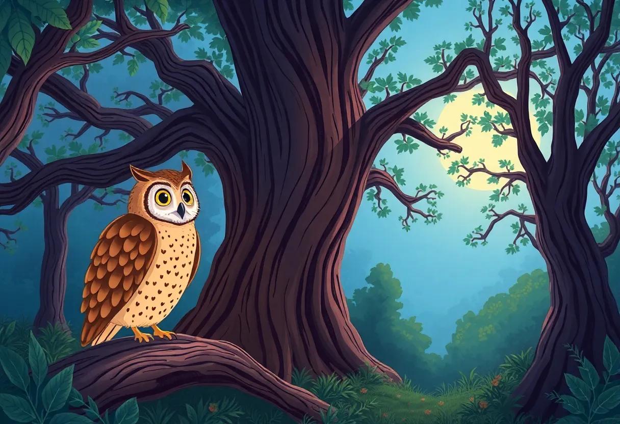 The Talking Owl emerges from the Shadows