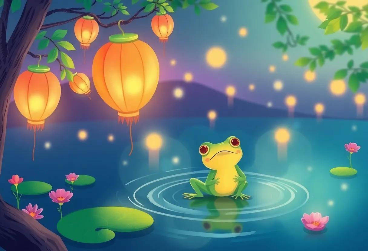 Magical Glow from⁣ the floating Lanterns