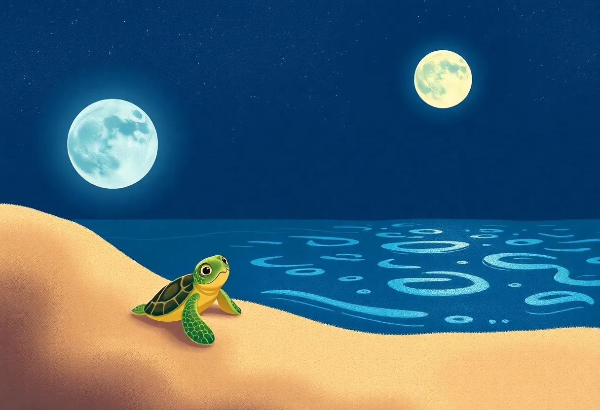 Moonlight Casting Silver ​Patterns ⁣on​ the Sand