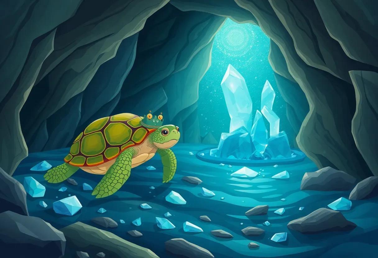 The Cave's Mystical Glow Illuminates the Night