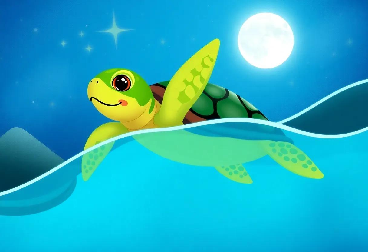 The Quiet Ocean Awakening Under the Moonlight