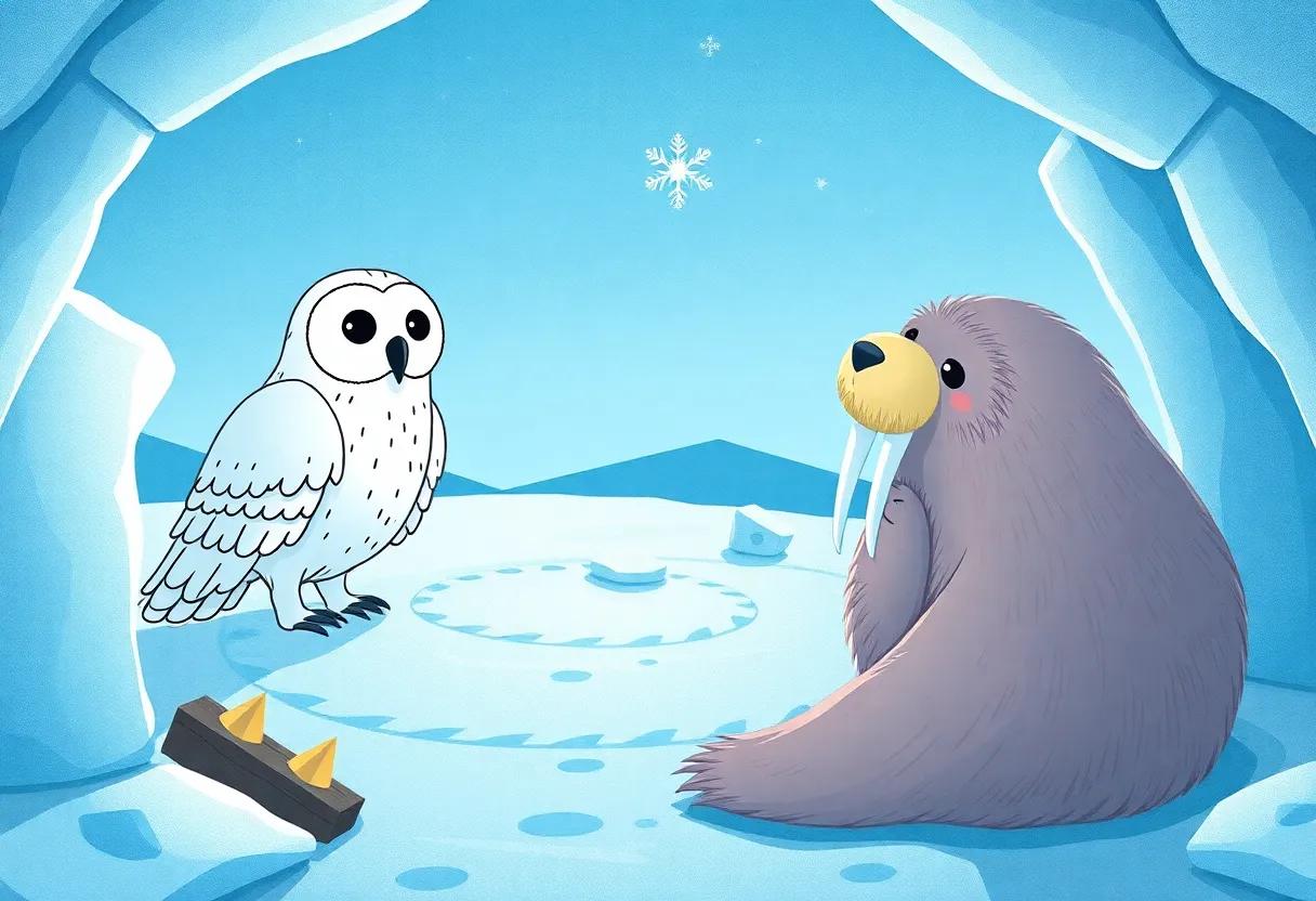 Encountering‌ the Wise Polar Owl and His Mystical Map