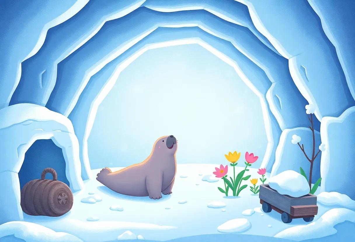 The cozy Winter Garden Blooming Inside ⁤the Ice Walls