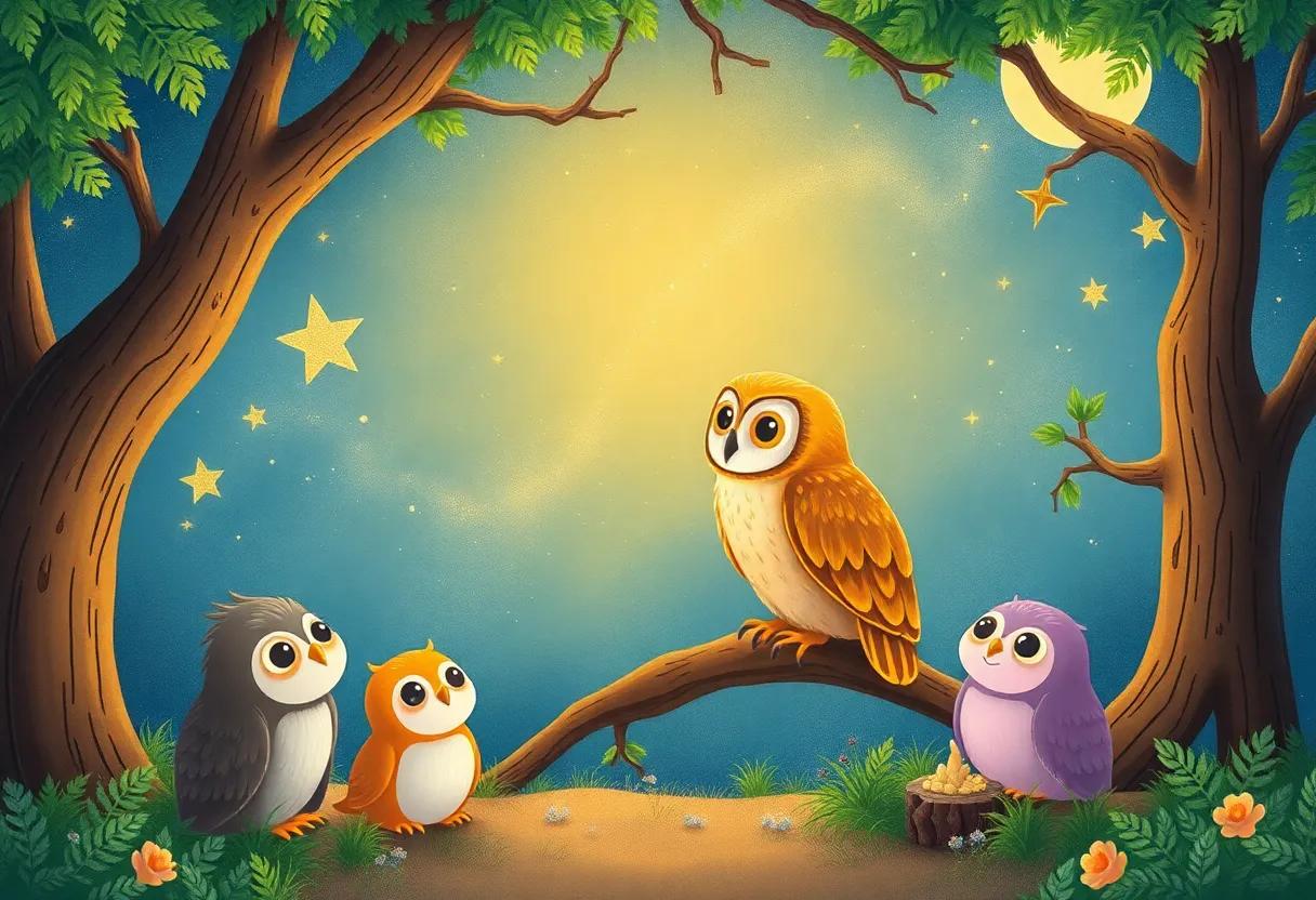 Curious Creatures Gather for the Owl's Tale