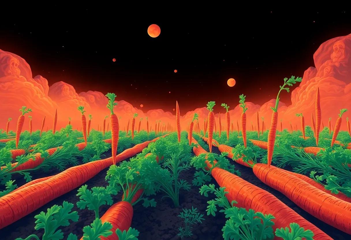 How Vibrant Illustrations Bring the Field of Creepy ​carrots to Life With Unforgettable Visual Impact