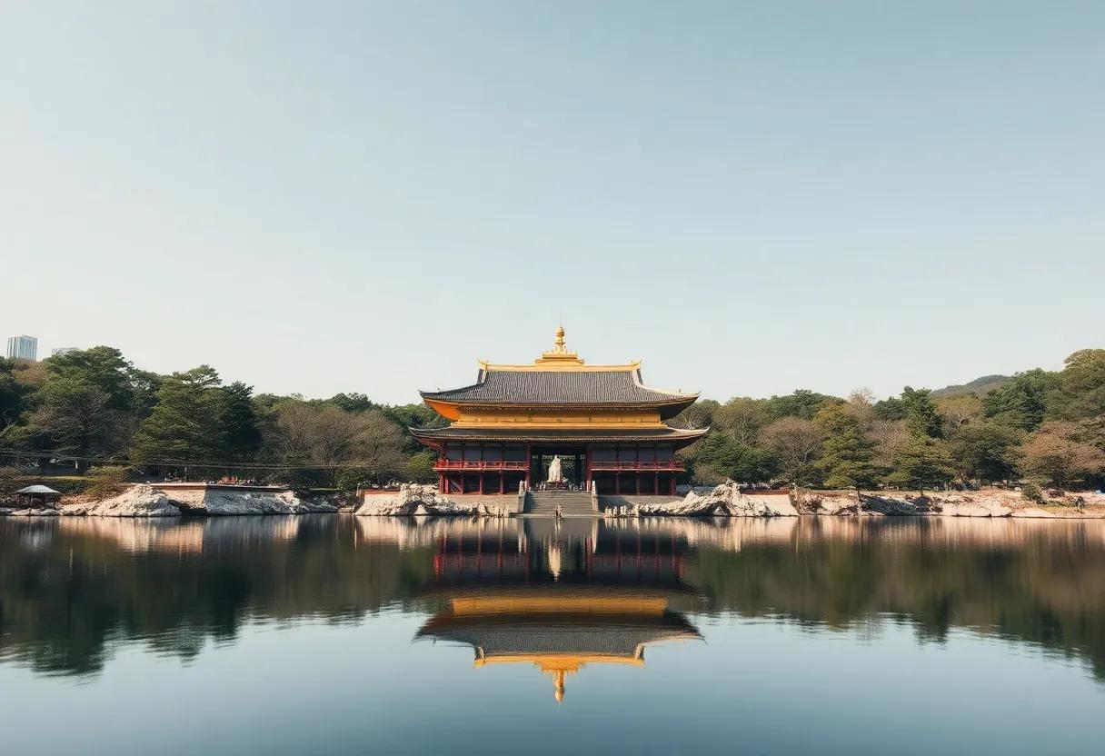 Symbolism and Cultural Significance of the Golden Pavilion as a Reflective Motif of Perfection and Destruction