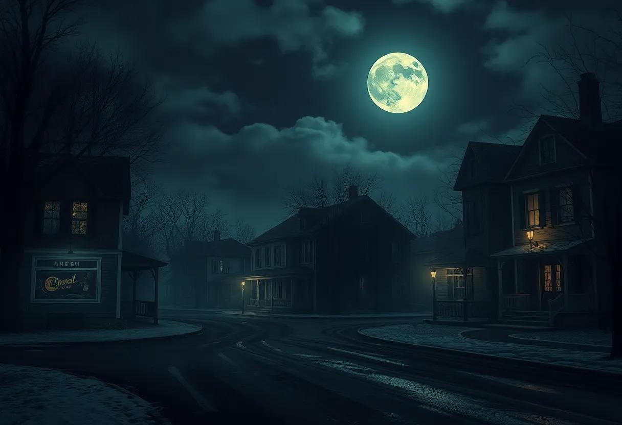 Moonlit small town atmosphere and⁤ creeping dread explored in Nightfall offering‍ subtle ⁤gothic tension ⁣rather⁢ than overt⁢ horror