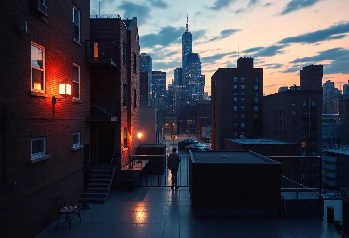 Late night Manhattan apartments and cramped Brooklyn rooms where dreams collide