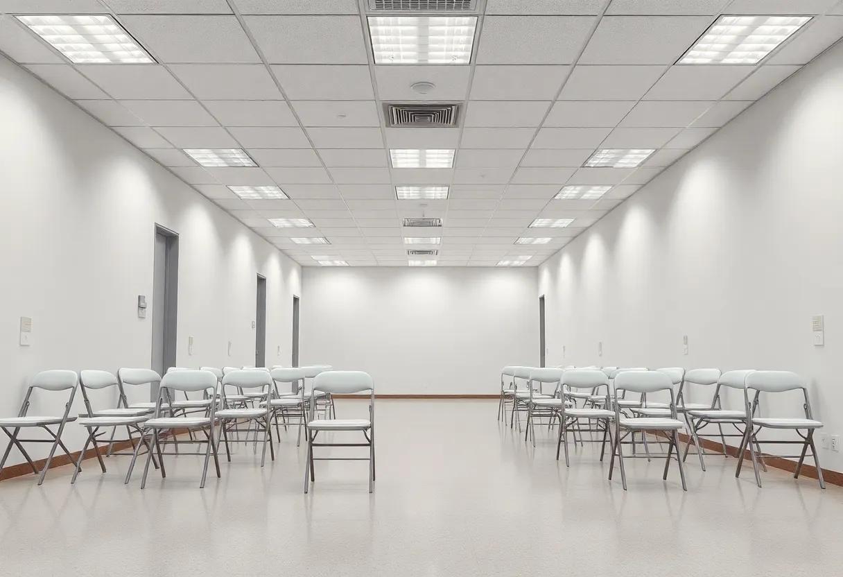 The unbearable silence of immigration interviews in fluorescent offices with folding chairs