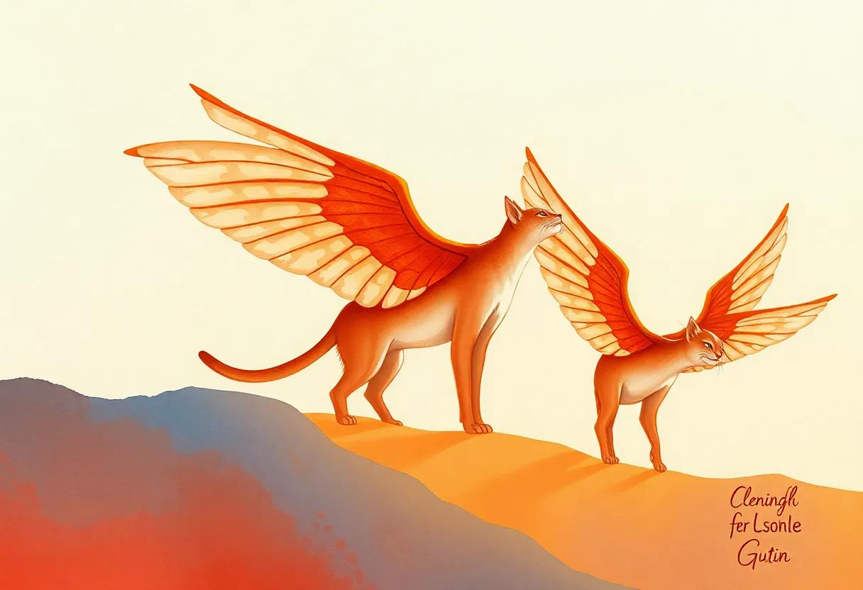 Illustration style that blends soft watercolors with simple lines and warm hues