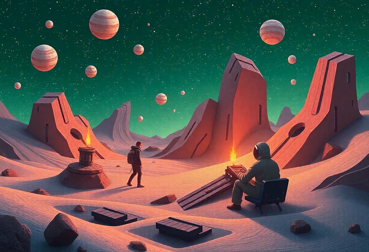 A motley crew of thieves and astronauts who trade barbs like playing cards in space