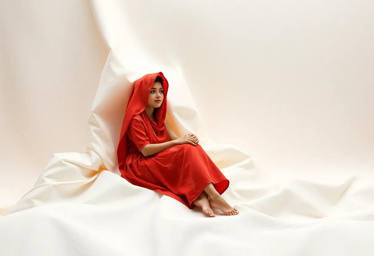 A fragile young voice ‌that​ keeps singing ‌while the world keeps folding around her