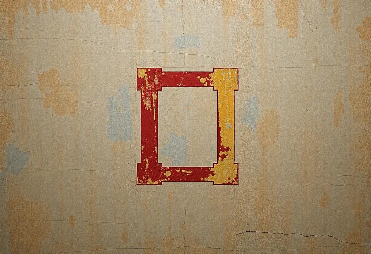 How symbols and secret codes appear as weathered glyphs painted on frescoes and old parchments