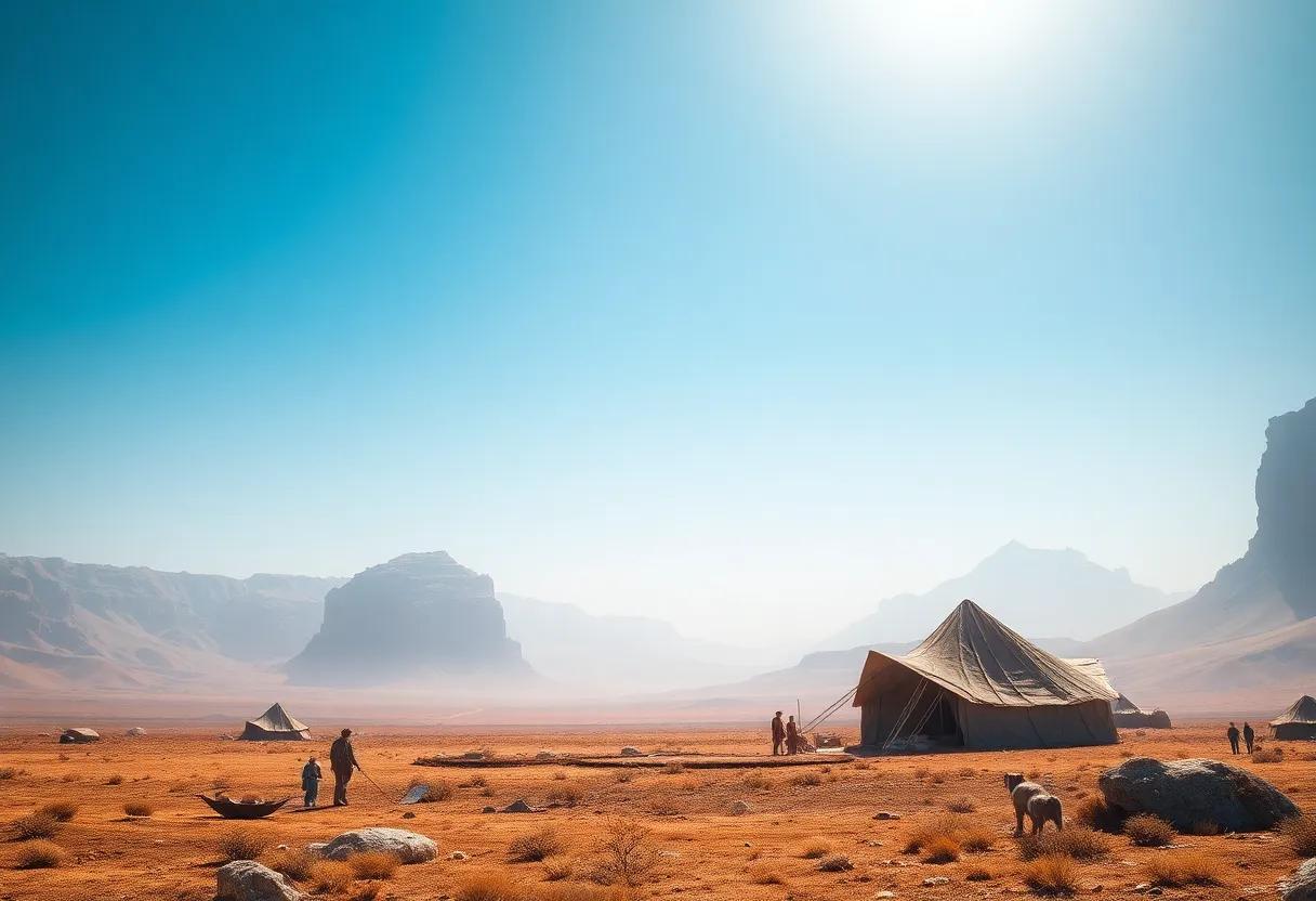 Old world technologies and ancient psychic hierarchies colliding in sunlit camps