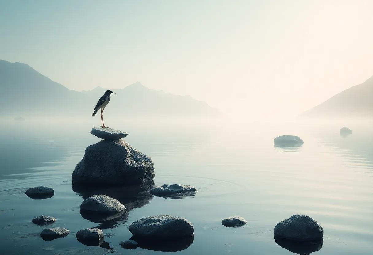 Nature as companion and judge where birds stones and water keep their secrets