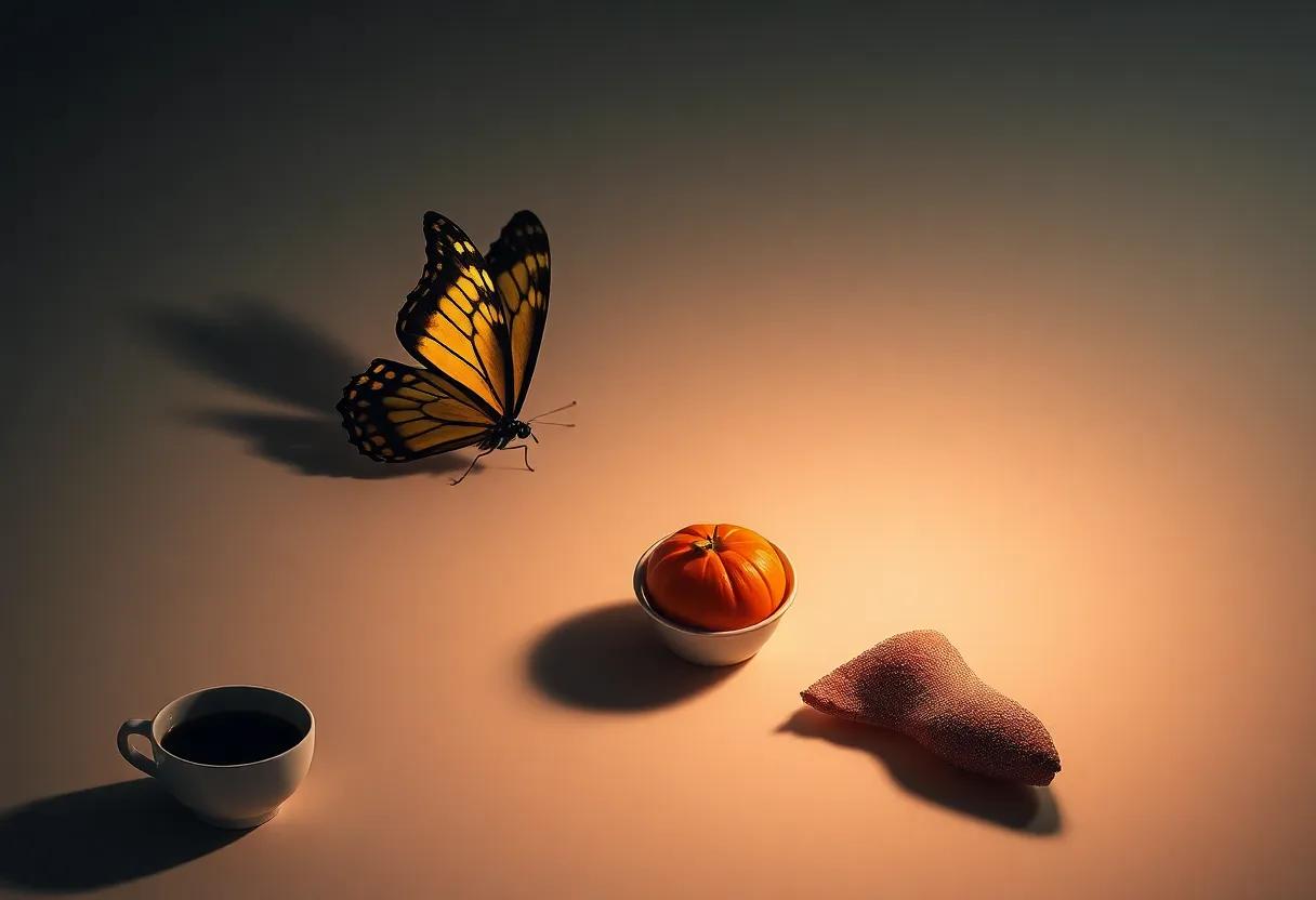 Moments of quiet humanity in small gestures shared over stolen food and light