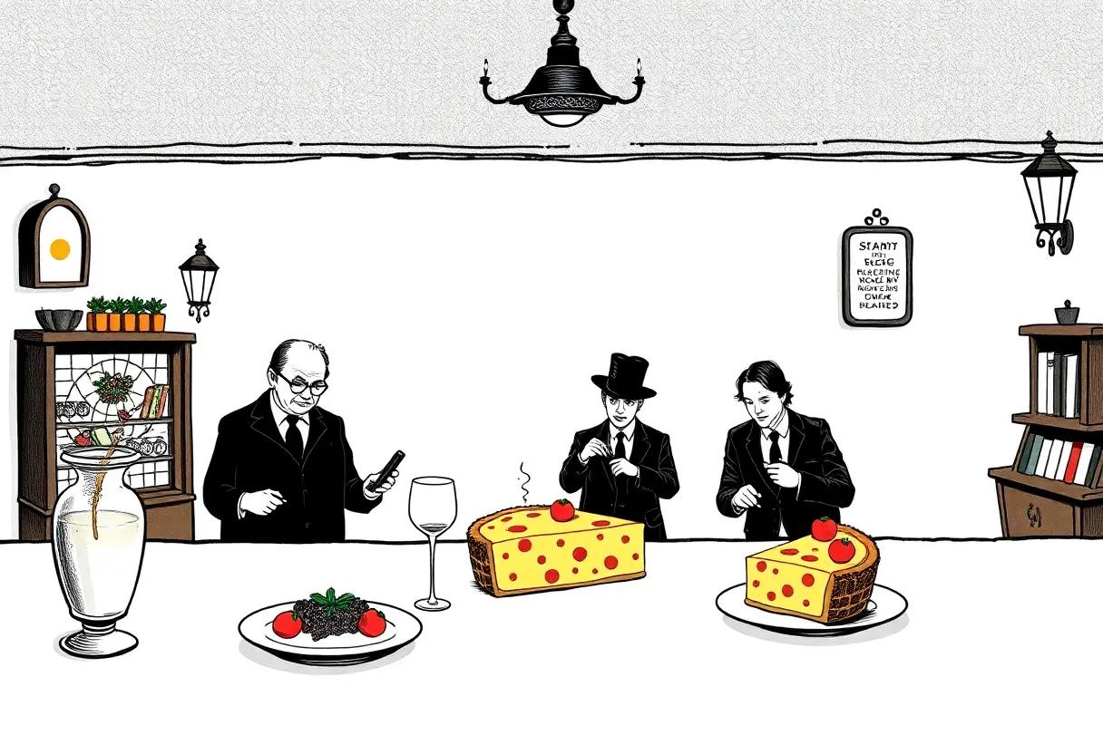 The parade of suspects from the florist to the grouchy pub landlord in color