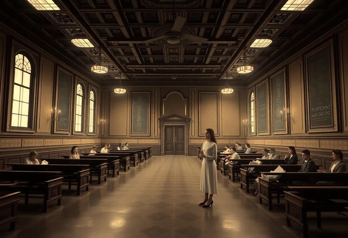 Courtrooms packed with women in simple dresses demanding honesty and justice