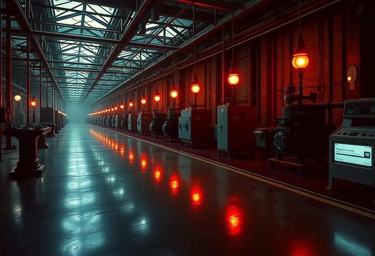 Factory floors and polished machinery ‌under the shadow of⁣ corporate secrecy