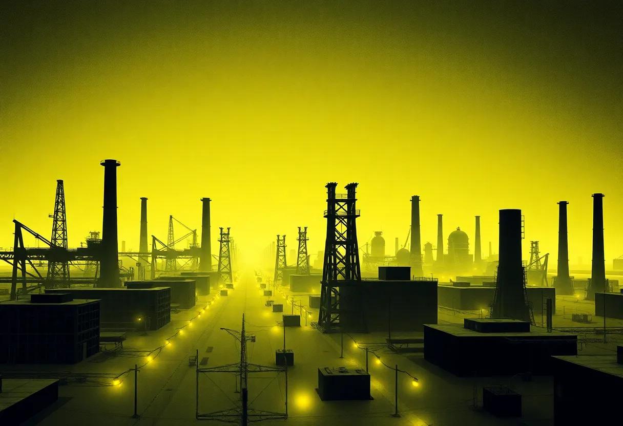 The slow changes in laws and safety rules sketched against ‍factory skylines