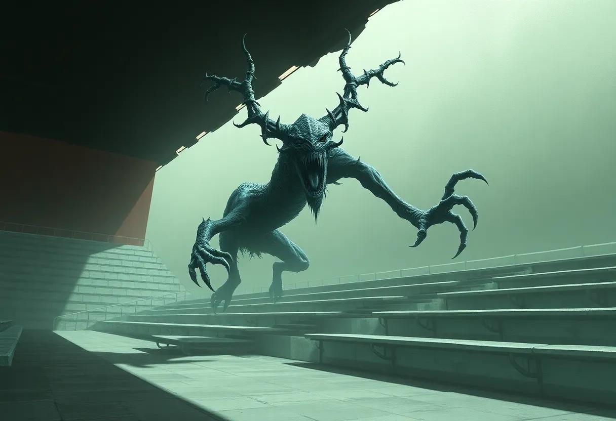 Sinister creature designs that lurk under bleachers and behind peeling posters