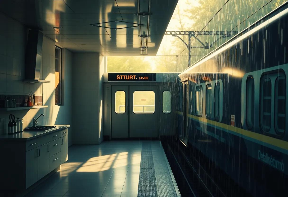 Small scenes that feel cinematic a sunlit kitchen a rain soaked train platform