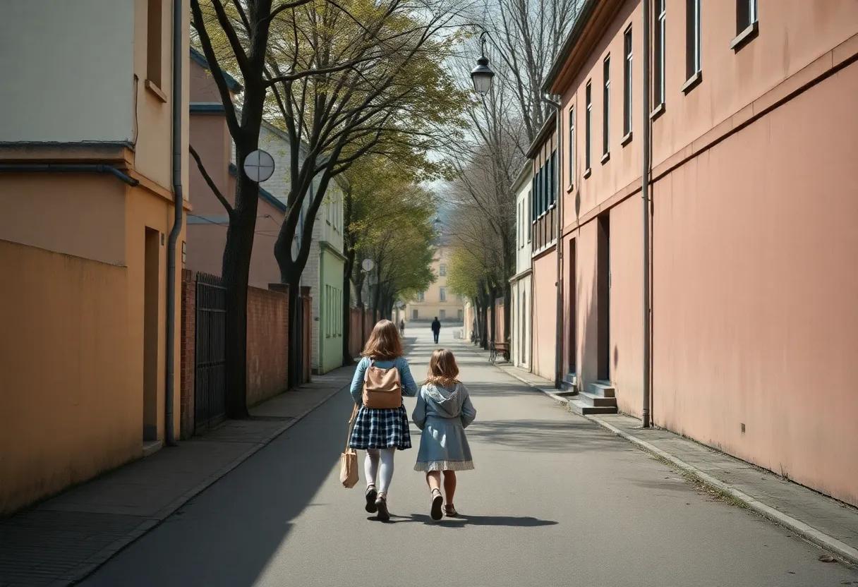 Three siblings carrying the⁣ weight of past summers through quiet streets